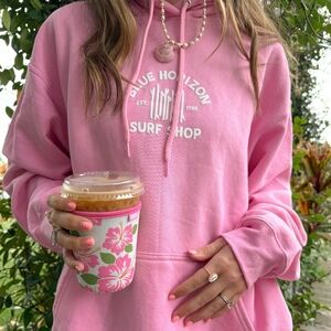 Blue Horizon Surf Shop Hoodie Pink 3X